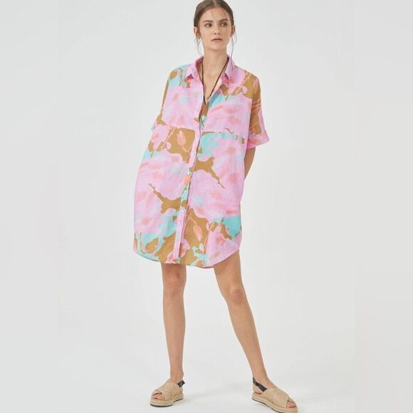 Lanhtropy Alba Shirt Aquarela Dress Size L/XL - Picture 2 of 14